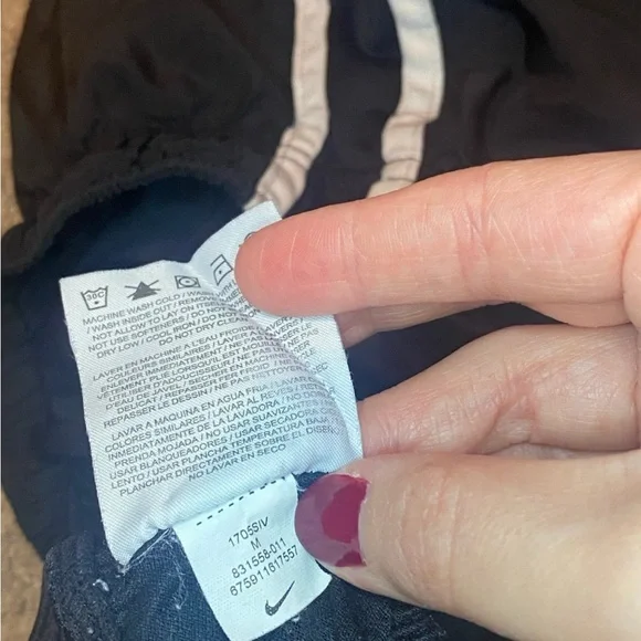 Nike Black Athletic Shorts with White Accents - Picture 5 of 5